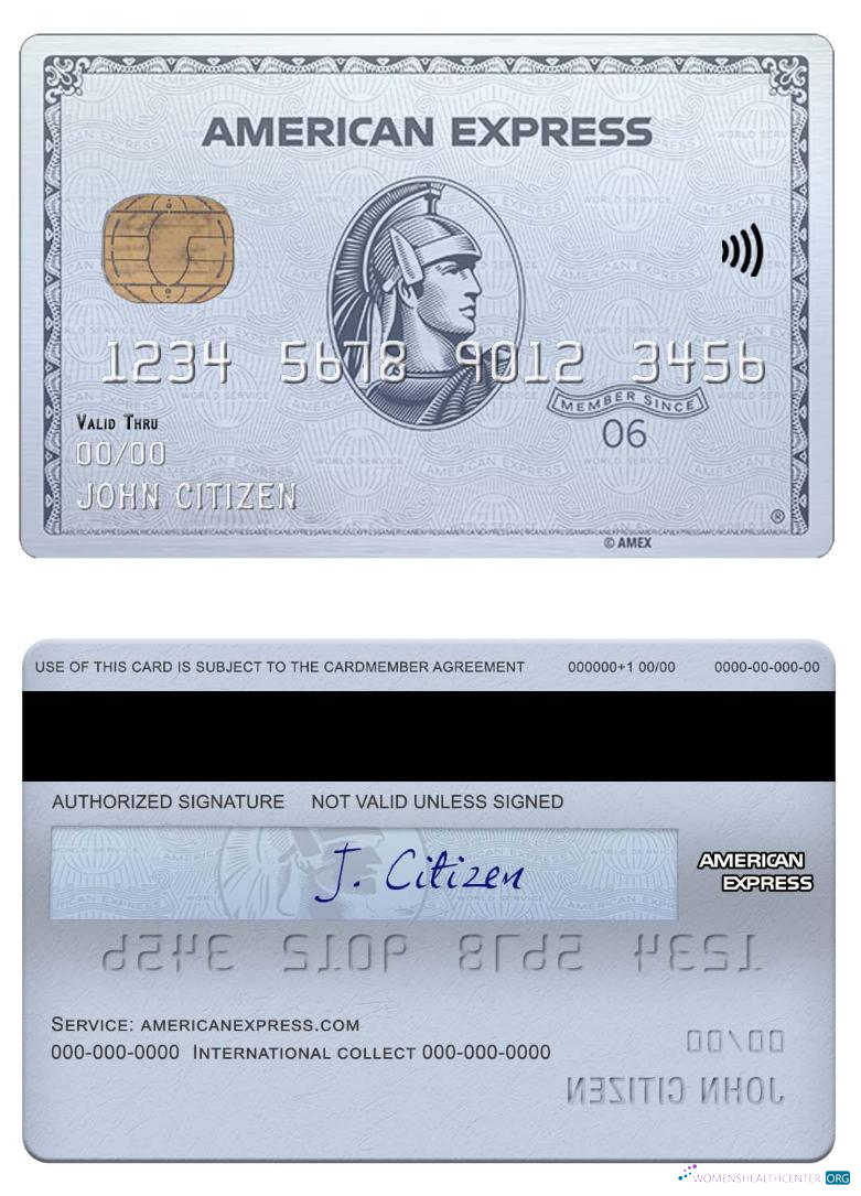 Download USA Chase bank amex platinum card Photoshop template